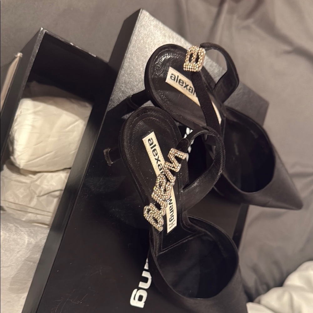Alexander Wang Black rhinestone Heels